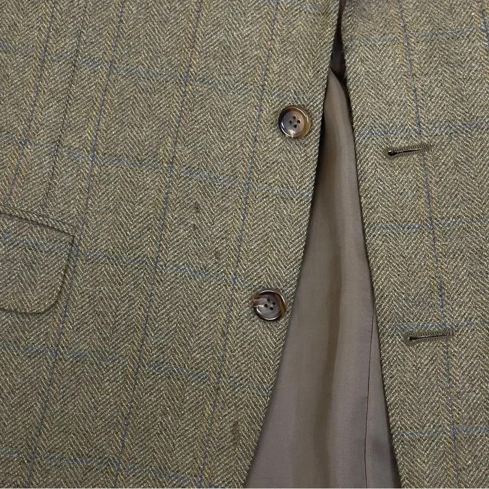 Canali Herringbone Mens Cashmere Blazer 50C - Picture 11 of 16